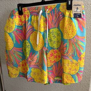 Chubbies Hooligan Pineapple Swim Trunks - Men’s XXL - Neon Swim - NWT